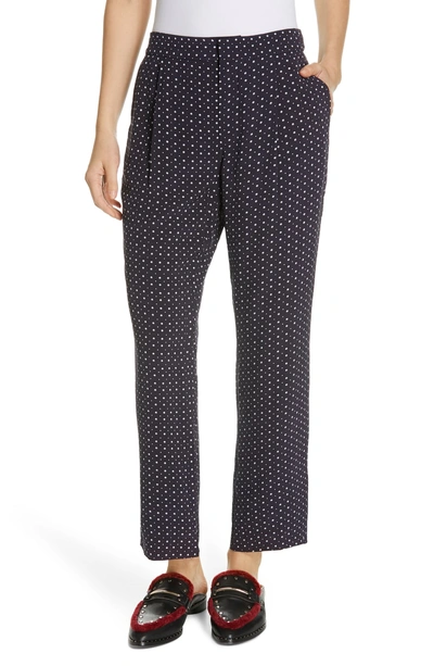 Shop Joie Dicra Wide Leg Ankle Pants In Midnight
