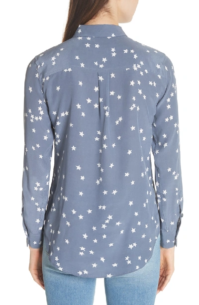 Shop Equipment 'starry Night' Silk Shirt In Bluestone