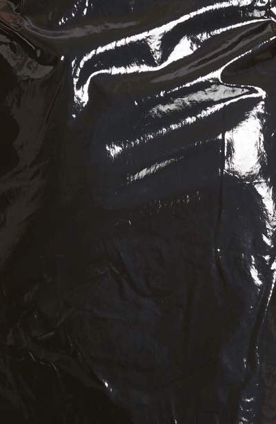 Shop Roseanna Town Faux Patent Leather Wrap Miniskirt In Noir