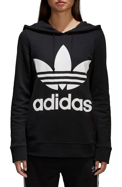 Shop Adidas Originals Trefoil Hoodie In Black