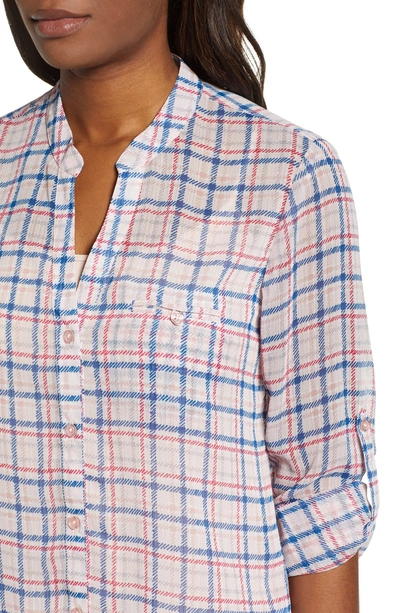 Shop Kut From The Kloth Jasmine Top In Sketchy Plaid Blush
