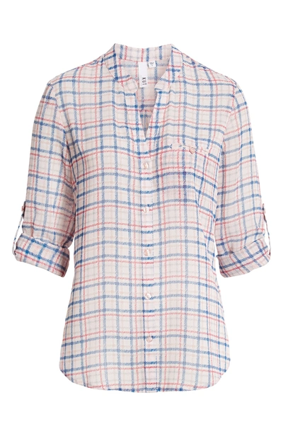 Shop Kut From The Kloth Jasmine Top In Sketchy Plaid Blush