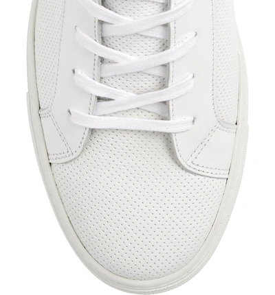 Shop Supply Lab Deacon Mid Sneaker In White Perforated Leather