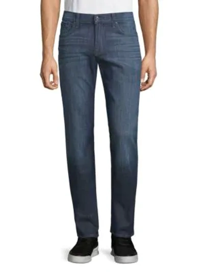 Shop 7 For All Mankind Slimmy Straight-leg Jeans In Solvange