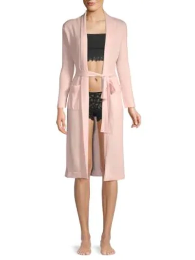Shop Portolano Luxury Knit Robe In Baby Pink