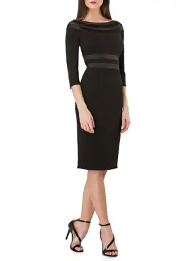 Shop Js Collections Ottoman Cocktail Dress In Black