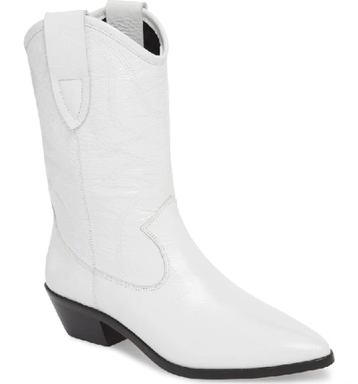 Shop Rebecca Minkoff Kaiegan Bootie In White Leather