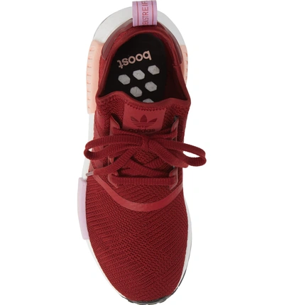 Shop Adidas Originals Nmd R1 Athletic Shoe In Collegiate Burgundy/ Clear