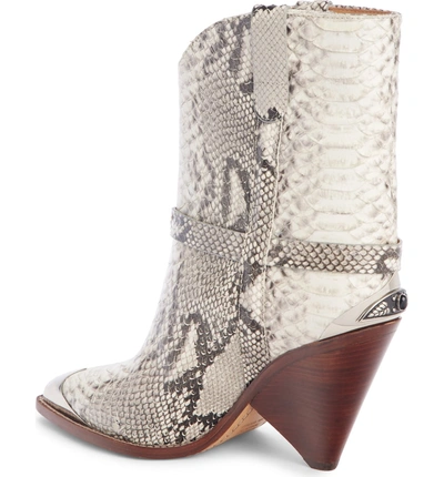 Shop Isabel Marant Lamsy Pointy Toe Boot In Chalk Exotic