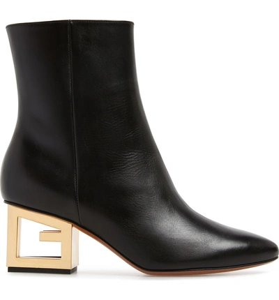 Shop Givenchy Triangle Heel Ankle Boot In Black