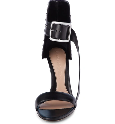 Shop Alexander Mcqueen Studded Ankle Strap Sandal In Black