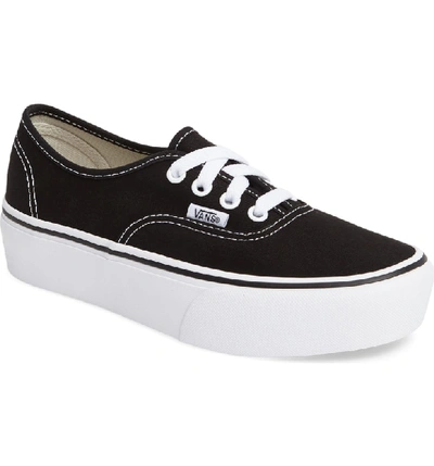 Shop Vans 'authentic' Platform Sneaker In Black/ White