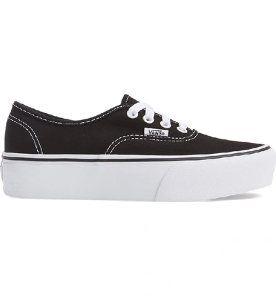 Shop Vans 'authentic' Platform Sneaker In Black/ White