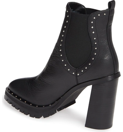 Shop Rebecca Minkoff Edolie Studded Platform Bootie In Black Leather