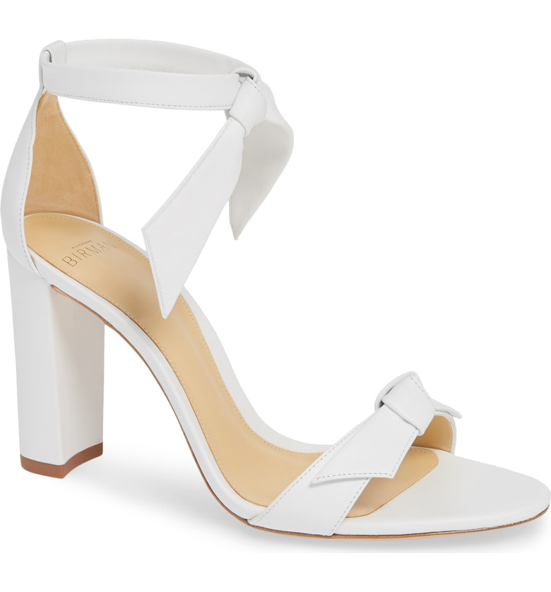 Alexandre Birman Clarita Knotted Sandal In White Leather | ModeSens