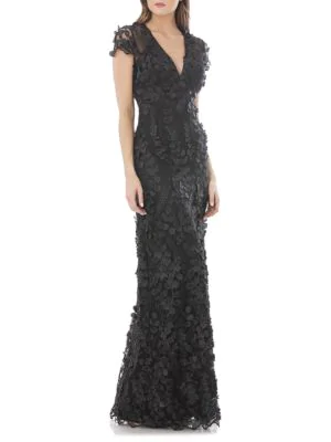 carmen marc valvo infusion 3d floral mermaid gown