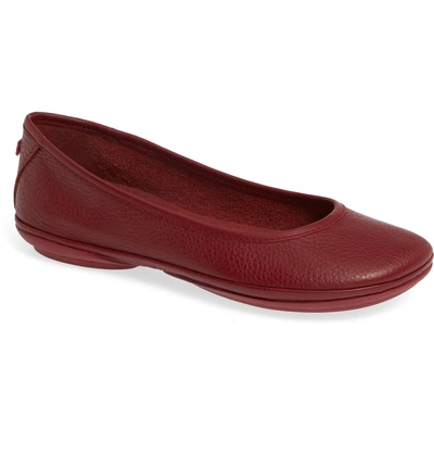 Shop Camper Right Nina Ballet Flat In Red Leather