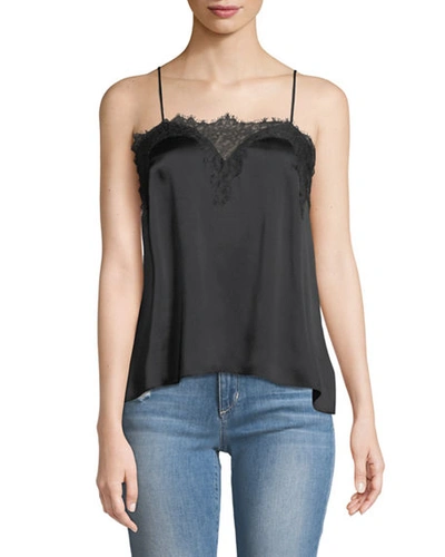 Shop Cami Nyc The Sweetheart Silk Charmeuse Camisole In Black