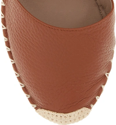 Shop Valentino Rockstud Espadrille Wedge Sandal In Bright Cognac