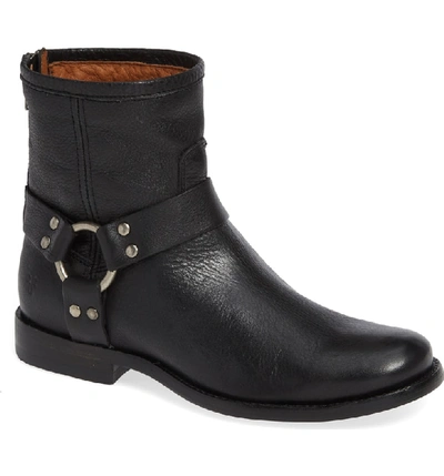 Shop Frye 'phillip' Harness Boot In Black Leather