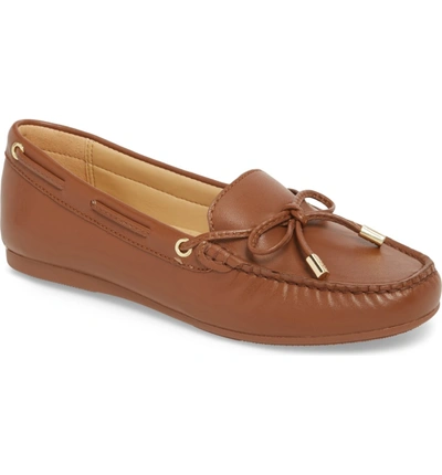Shop Michael Michael Kors Sutton Moccasin In Luggage Leather