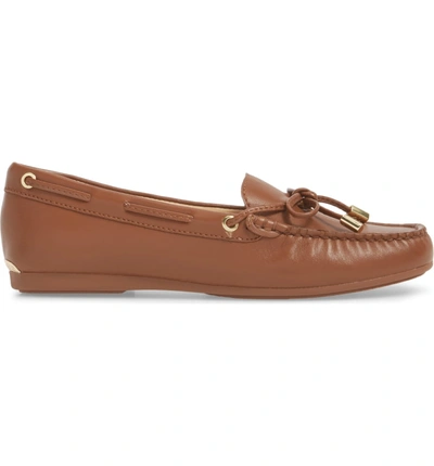 Shop Michael Michael Kors Sutton Moccasin In Luggage Leather