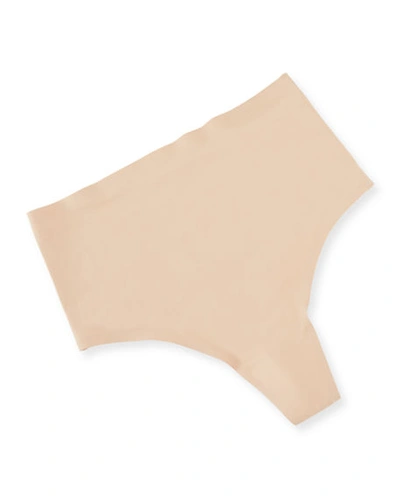 Shop Chantelle Soft Stretch Retro Thong In Ultra Nude