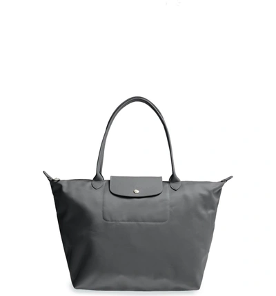 Shop Longchamp 'large Le Pliage Neo' Nylon Tote - Grey