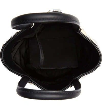 Shop Alexander Wang Mini Roxy Sequin & Leather Bucket Bag - Black