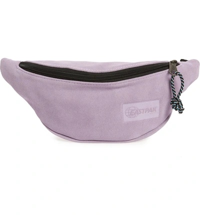 Shop Eastpak Springer Suede Belt Bag - Purple In Lilac Suede