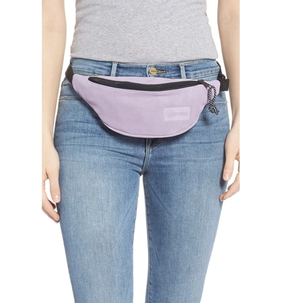 Shop Eastpak Springer Suede Belt Bag - Purple In Lilac Suede