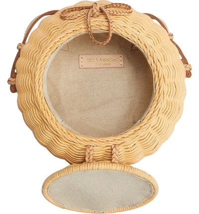 Shop Ulla Johnson Pomme Woven Rattan Shoulder Bag - Beige In Natural