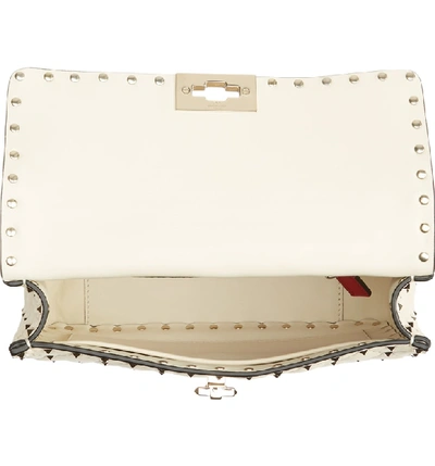 Shop Valentino Medium Rockstud Matelassé Quilted Leather Crossbody Bag In Ivory