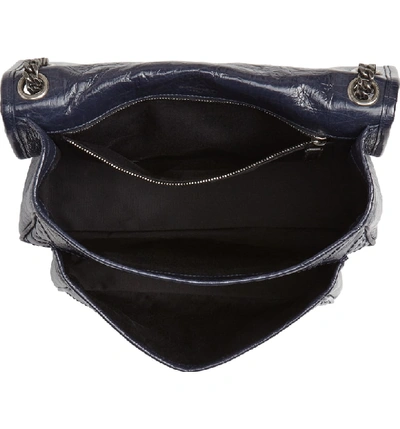 Shop Saint Laurent Medium Niki Leather Shoulder Bag In Dark Notte