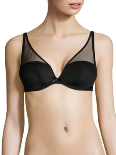 Shop Aubade Nudessence Triangle Plunge Bra In Noir