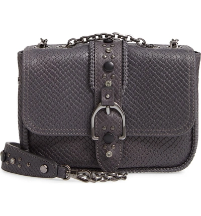 Shop Longchamp Mini Amazone Leather Convertible Crossbody Bag - Grey In Anthracite