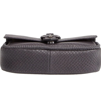 Shop Longchamp Mini Amazone Leather Convertible Crossbody Bag - Grey In Anthracite