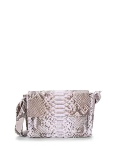 Shop Nancy Gonzalez Python Shoulder Bag In Lilac