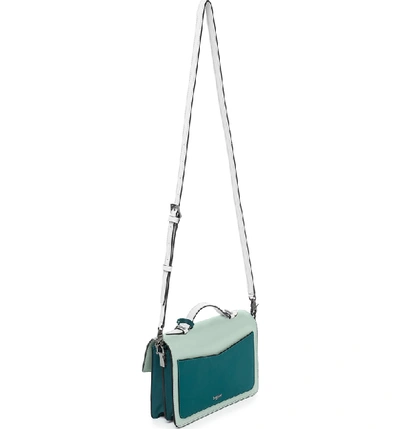Shop Botkier Cobble Hill Leather Crossbody Bag - Green In Emerald Combo