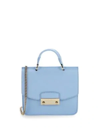 Shop Furla Leather Chain Messenger Bag In Oxford