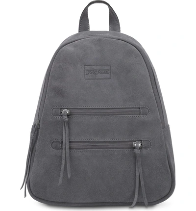 Shop Jansport Desert Collection Mini Backpack - Grey In Mistral Grey Leather