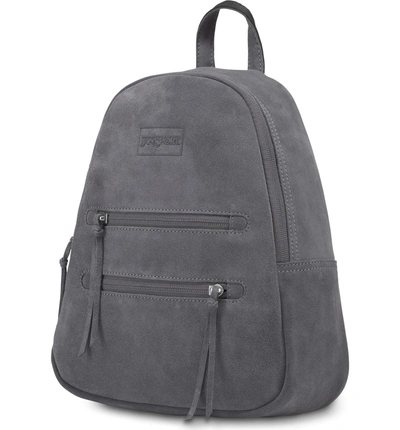 Shop Jansport Desert Collection Mini Backpack - Grey In Mistral Grey Leather