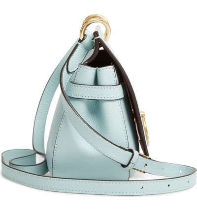 Shop Mulberry Small Amberley Leather Crossbody Bag - Blue In Light Antique Blue