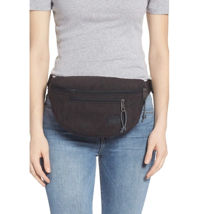 Shop Eastpak Bundle Corduroy Belt Bag - Black In Black Comfy