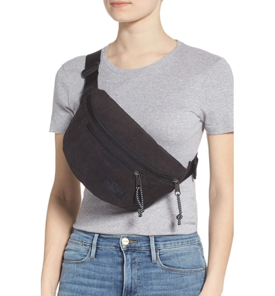 Shop Eastpak Bundle Corduroy Belt Bag - Black In Black Comfy