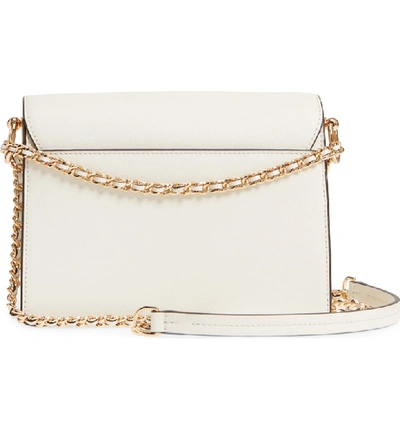 Shop Tory Burch Robinson Convertible Leather Shoulder Bag - White In Birch / Shell Pink