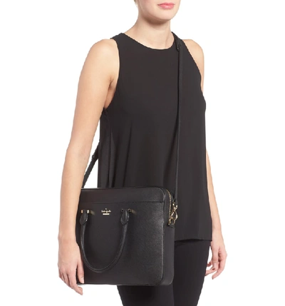 Kate Spade Madison Saffiano East West Leather Laptop Tote Black Leathe –  Gaby's Bags