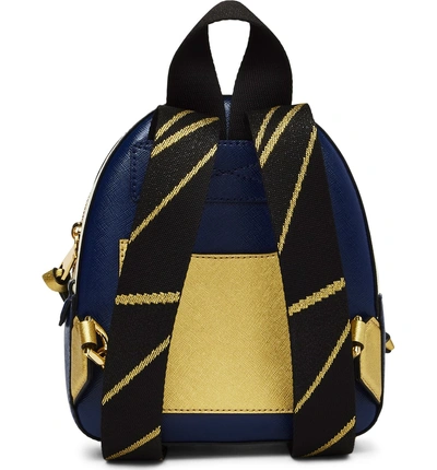 Shop Marc Jacobs Snapshot Mini Leather Backpack - Metallic In Gold Multi