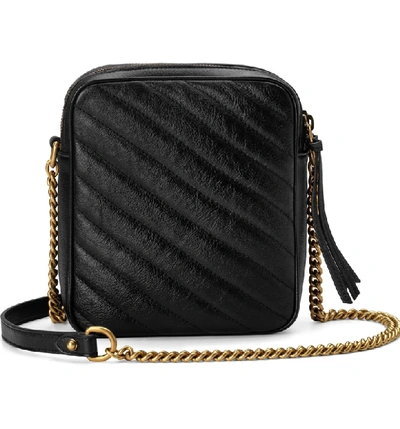 Shop Gucci Mini Leather Crossbody Bag In Nero