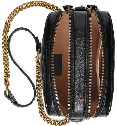 Shop Gucci Mini Leather Crossbody Bag In Nero